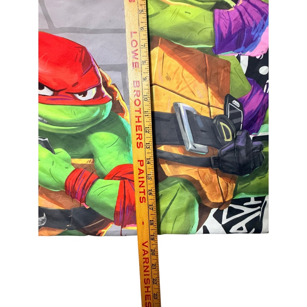 Nickelodeon TMNT Mutant Mayhem Pillowcase Kids Standard Green Graphic Print - Picture 8 of 9